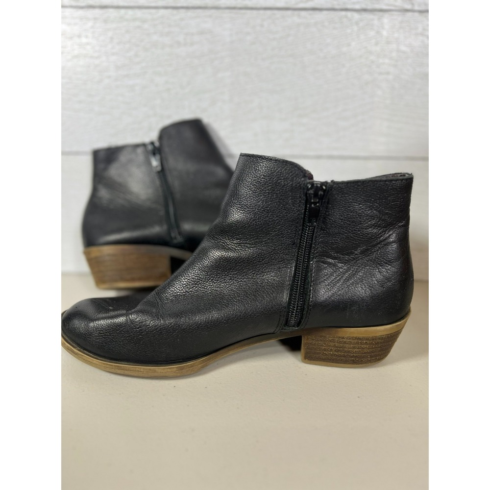 Kensie Women's Black Leather Ghita Short Ankle Boots Size 9M Cute Going Out Shoe